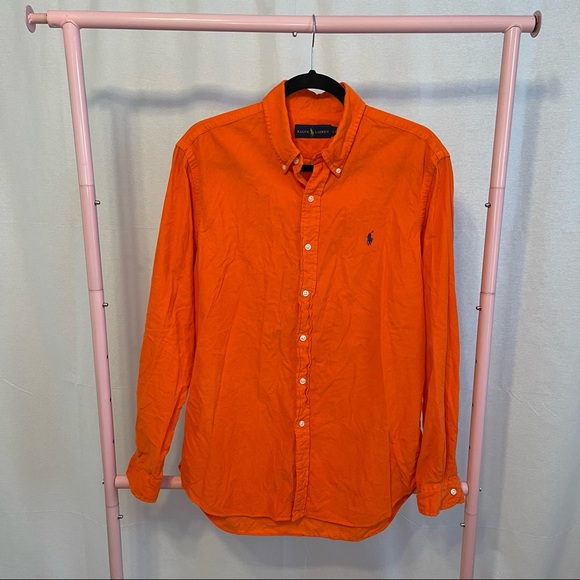 Ralph Lauren Other - Men’s Ralph Lauren Corduroy Orange Button Down Long Sleeve S